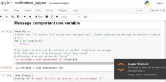 Maîtriser Jupyter Notebook : les notifications Chrome / Firefox exemple notification jupyter tuto2